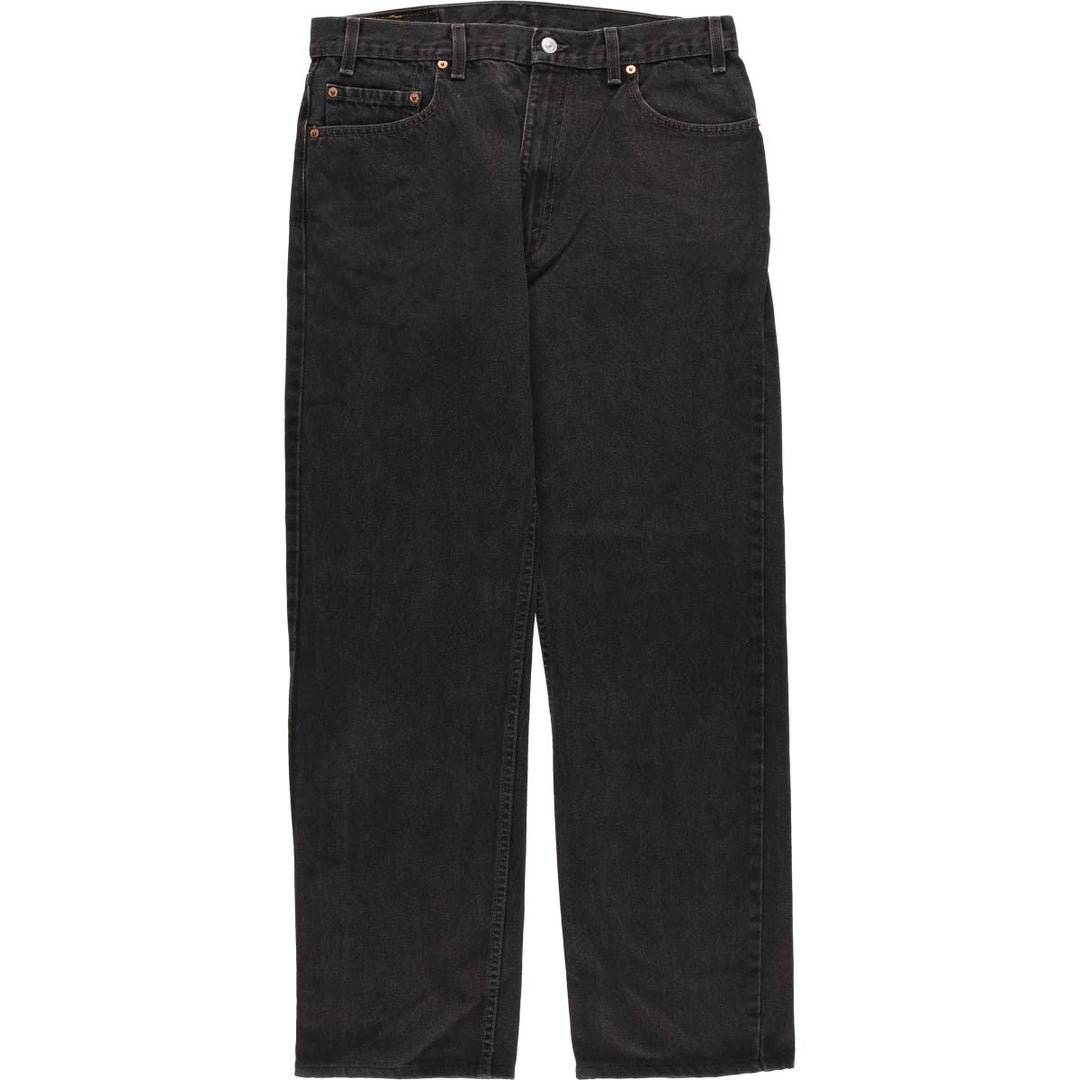 90'S Levi's 505 Regular Fit Straight Leg Tapered Black Denim Pants, Made in USA, Men's Size 34 cotton black type Vintage Second Hand