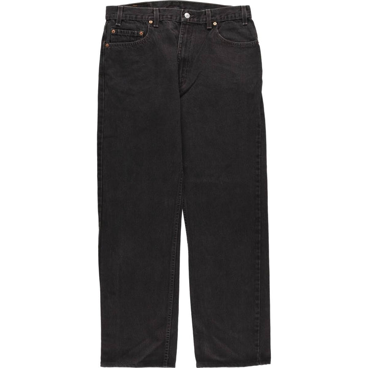 90'S Levi's 505 Regular Fit Straight Leg Tapered Black Denim Pants, Made in USA, Men's Size 34 cotton black type Vintage Second Hand