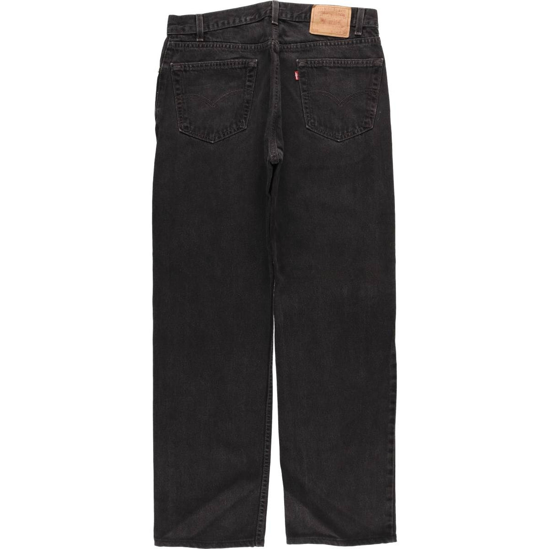 90'S Levi's 505 Regular Fit Straight Leg Tapered Black Denim Pants, Made in USA, Men's Size 34 cotton black type Vintage Second Hand