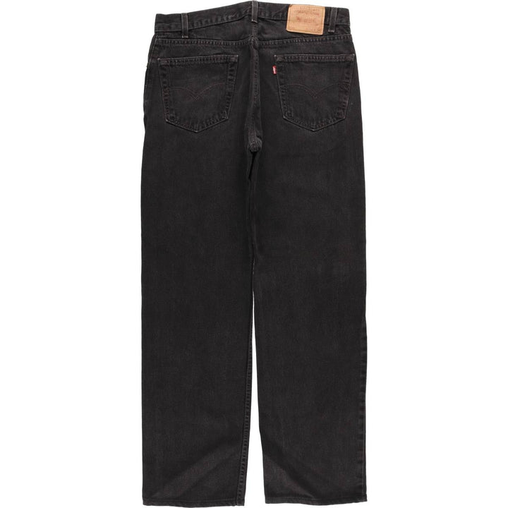 90'S Levi's 505 Regular Fit Straight Leg Tapered Black Denim Pants, Made in USA, Men's Size 34 cotton black type Vintage Second Hand