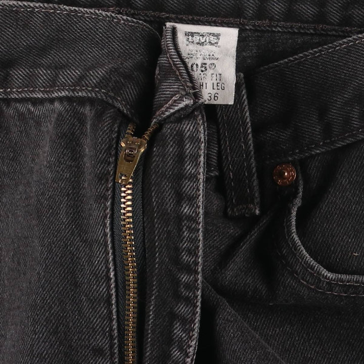 90'S Levi's 505 Regular Fit Straight Leg Tapered Black Denim Pants, Made in USA, Men's Size 34 cotton black type Vintage Second Hand