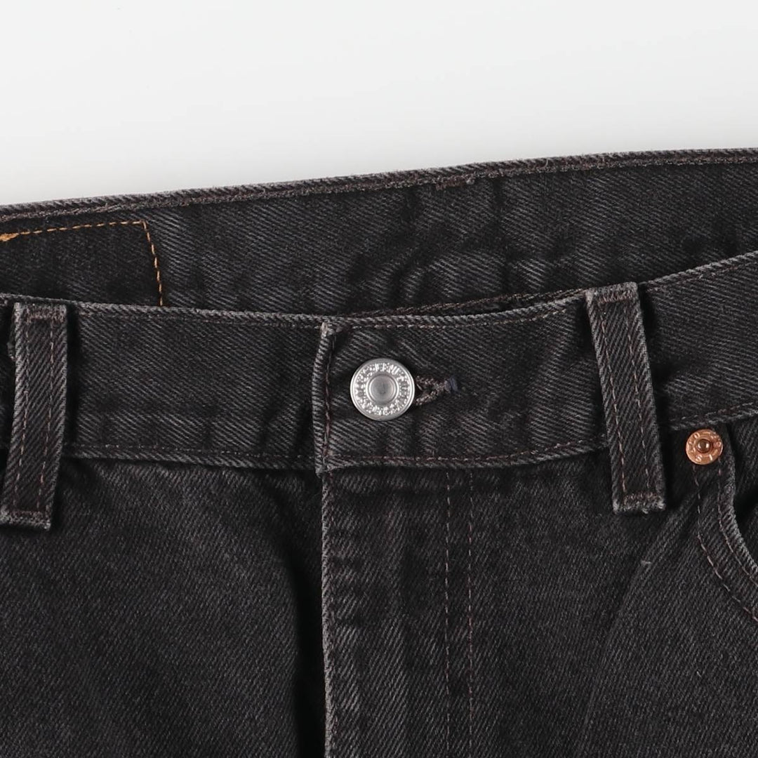 90'S Levi's 505 Regular Fit Straight Leg Tapered Black Denim Pants, Made in USA, Men's Size 34 cotton black type Vintage Second Hand