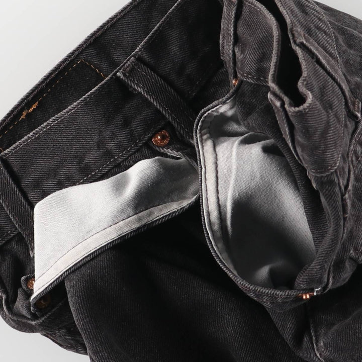 90'S Levi's 505 Regular Fit Straight Leg Tapered Black Denim Pants, Made in USA, Men's Size 34 cotton black type Vintage Second Hand
