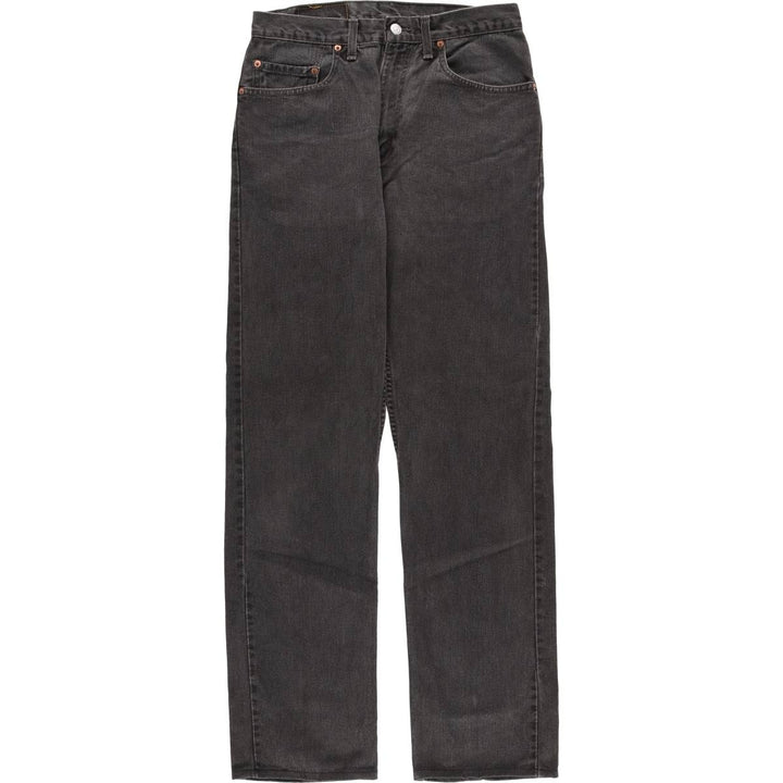 2000'S Levi's 505 Regular Fit Straight Leg Tapered Black Denim Pants, Made in Canada, Men's Size W30 cotton black type Vintage Second Hand