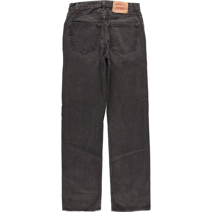 2000'S Levi's 505 Regular Fit Straight Leg Tapered Black Denim Pants, Made in Canada, Men's Size W30 cotton black type Vintage Second Hand