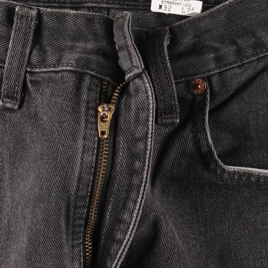 2000'S Levi's 505 Regular Fit Straight Leg Tapered Black Denim Pants, Made in Canada, Men's Size W30 cotton black type Vintage Second Hand