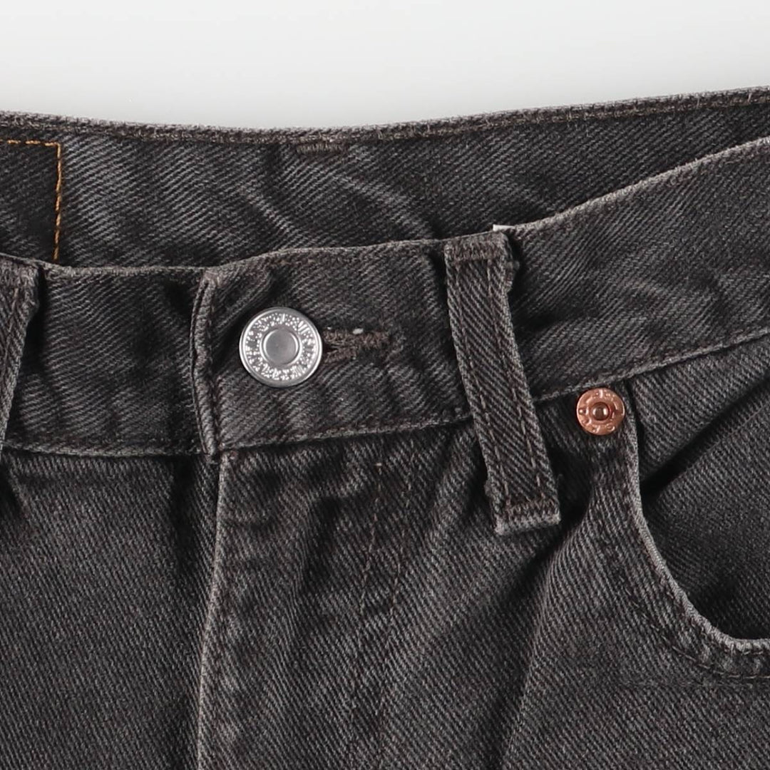 2000'S Levi's 505 Regular Fit Straight Leg Tapered Black Denim Pants, Made in Canada, Men's Size W30 cotton black type Vintage Second Hand