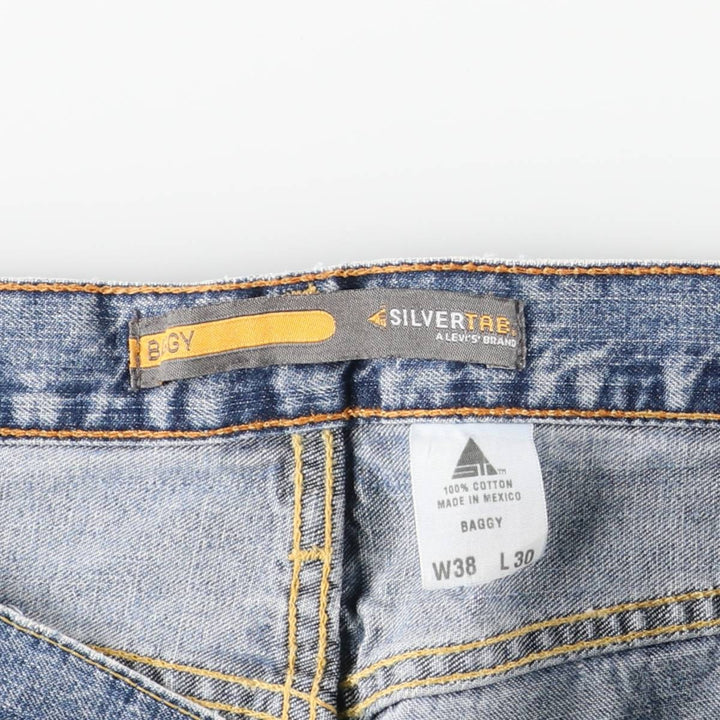 2000'S Levi's SILVER TAB BAGGY tapered denim pants, men's size W39 cotton blue type Vintage Second Hand