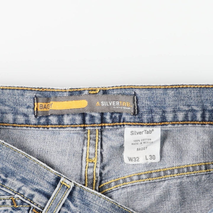 2000'S Levi's SILVER TAB BAGGY tapered denim pants, men's size W33 cotton blue type Vintage Second Hand