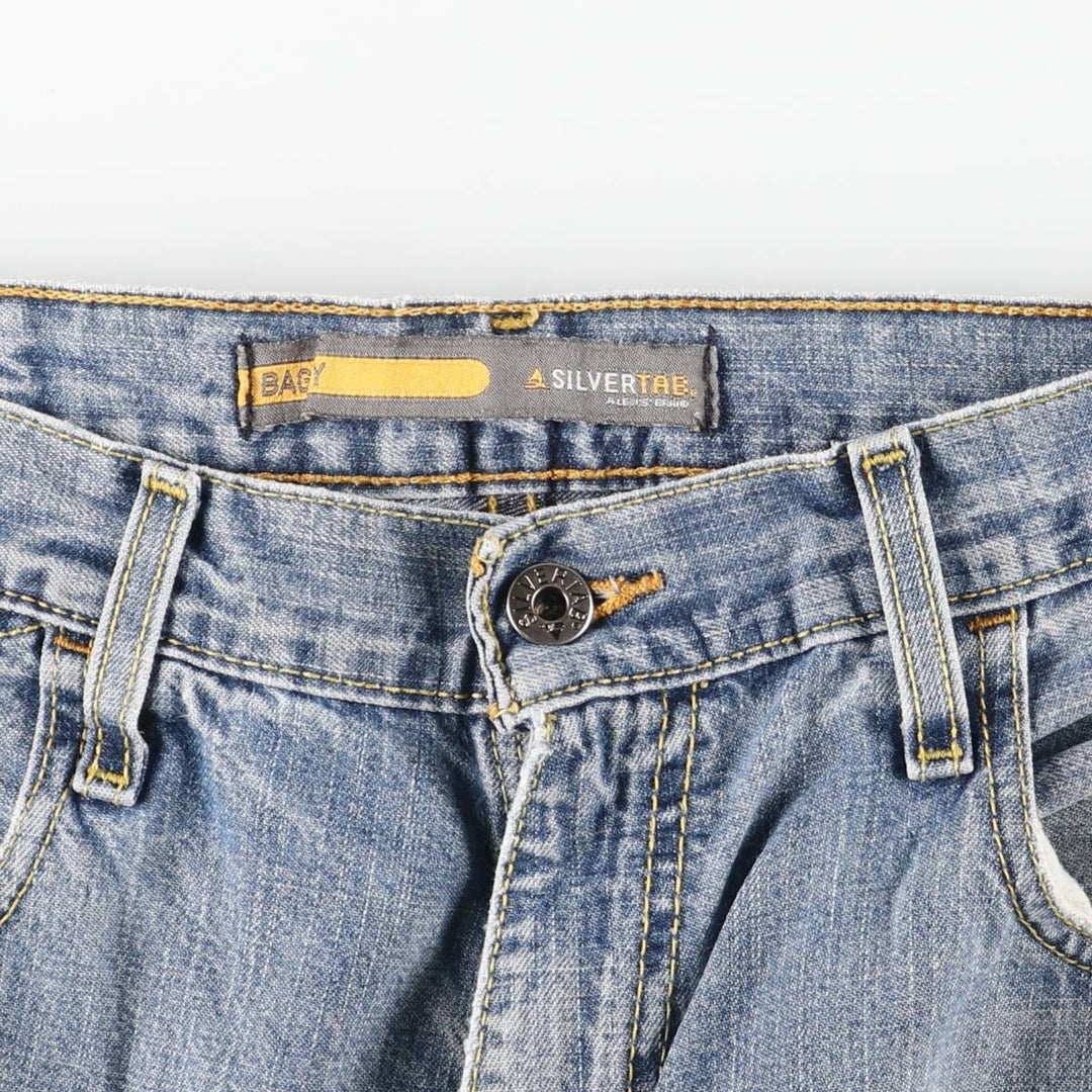 2000'S Levi's SILVER TAB BAGGY tapered denim pants, men's size W33 cotton blue type Vintage Second Hand