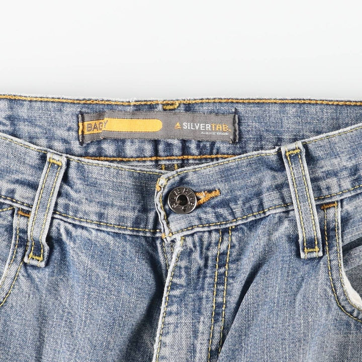 2000'S Levi's SILVER TAB BAGGY tapered denim pants, men's size W33 cotton blue type Vintage Second Hand