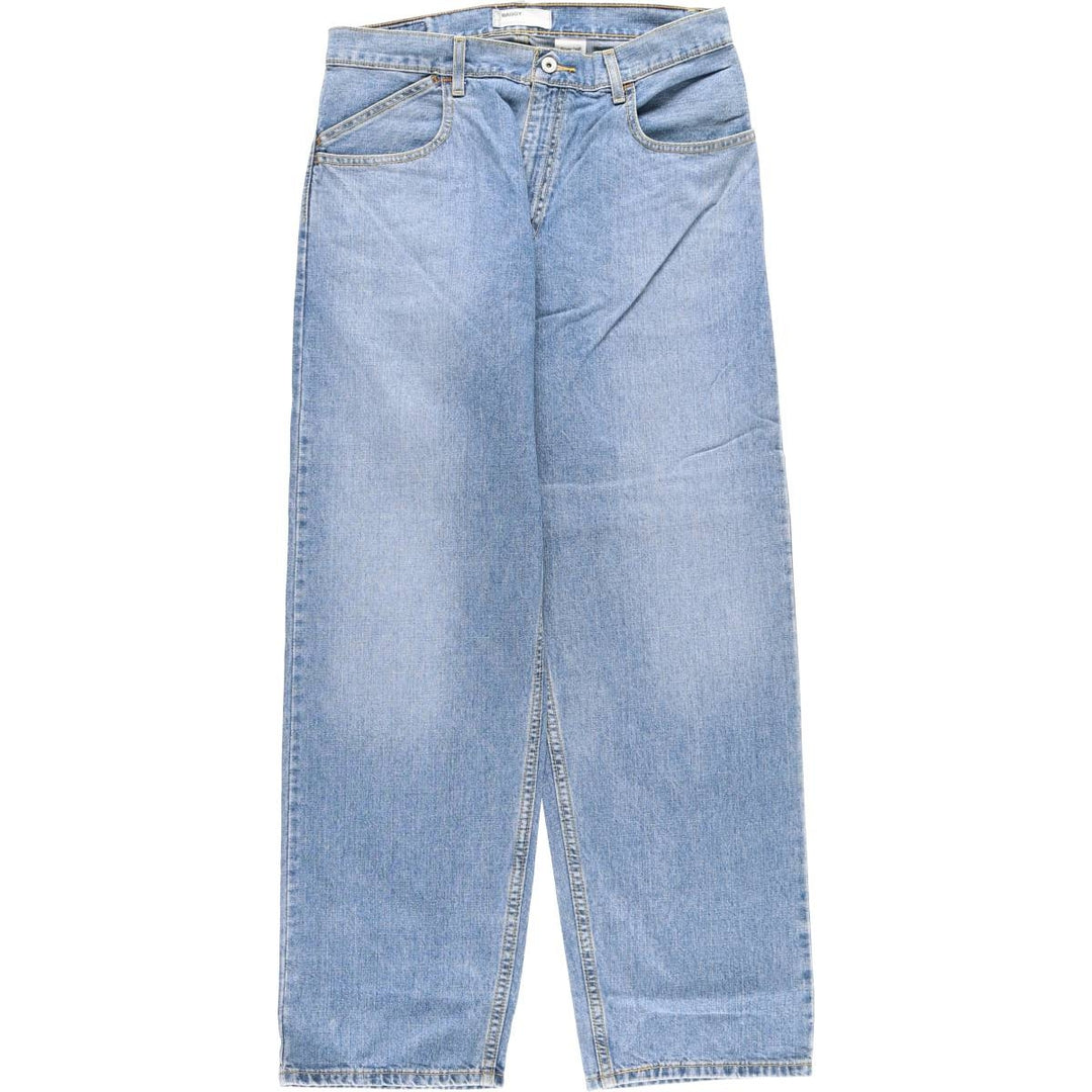 00'S Levi's SILVER TAB BAGGY tapered denim pants for men, size w34 cotton blue type Vintage Second Hand