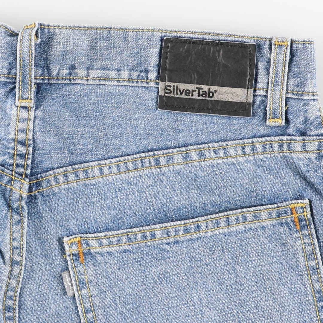 00'S Levi's SILVER TAB BAGGY tapered denim pants for men, size w34 cotton blue type Vintage Second Hand