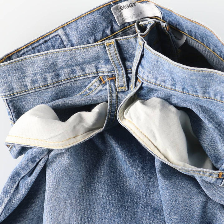 00'S Levi's SILVER TAB BAGGY tapered denim pants for men, size w34 cotton blue type Vintage Second Hand