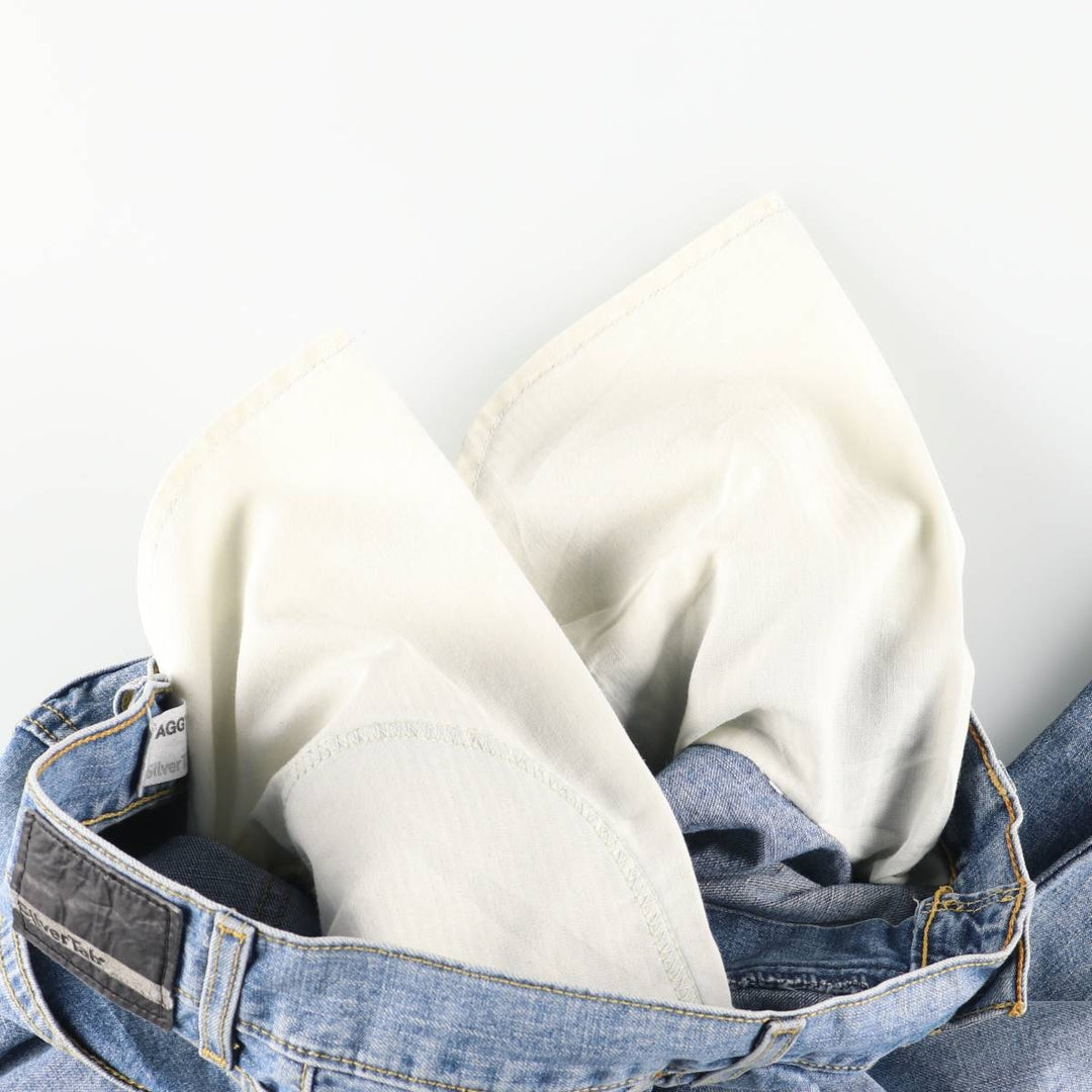 00'S Levi's SILVER TAB BAGGY tapered denim pants for men, size w34 cotton blue type Vintage Second Hand