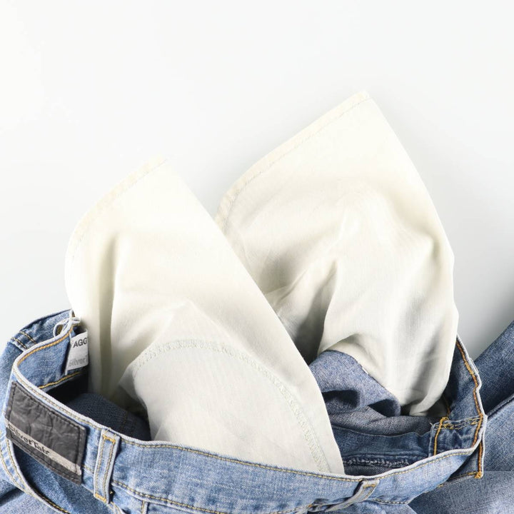 00'S Levi's SILVER TAB BAGGY tapered denim pants for men, size w34 cotton blue type Vintage Second Hand