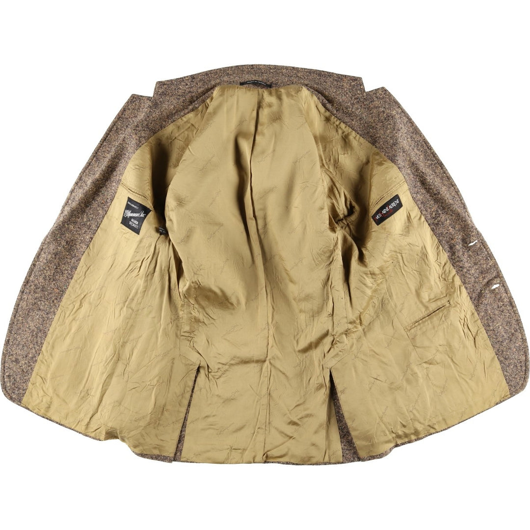 Yves Saint Laurent Colored Nep Tweed Jacket, Made in France, Men's Size Small unclear beige type brown Vintage Second Hand