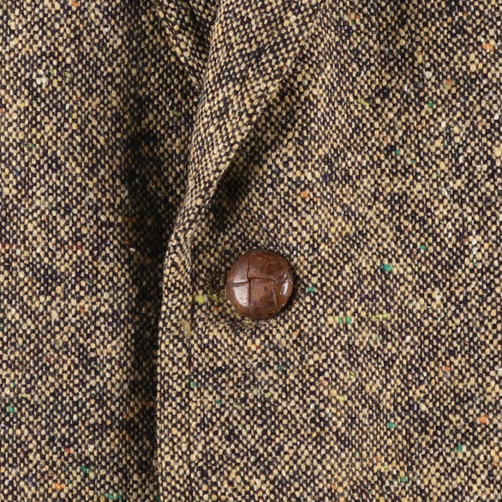 Yves Saint Laurent Colored Nep Tweed Jacket, Made in France, Men's Size Small unclear beige type brown Vintage Second Hand