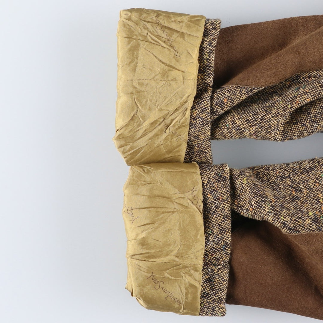 Yves Saint Laurent Colored Nep Tweed Jacket, Made in France, Men's Size Small unclear beige type brown Vintage Second Hand