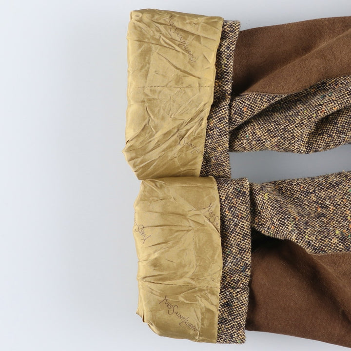 Yves Saint Laurent Colored Nep Tweed Jacket, Made in France, Men's Size Small unclear beige type brown Vintage Second Hand