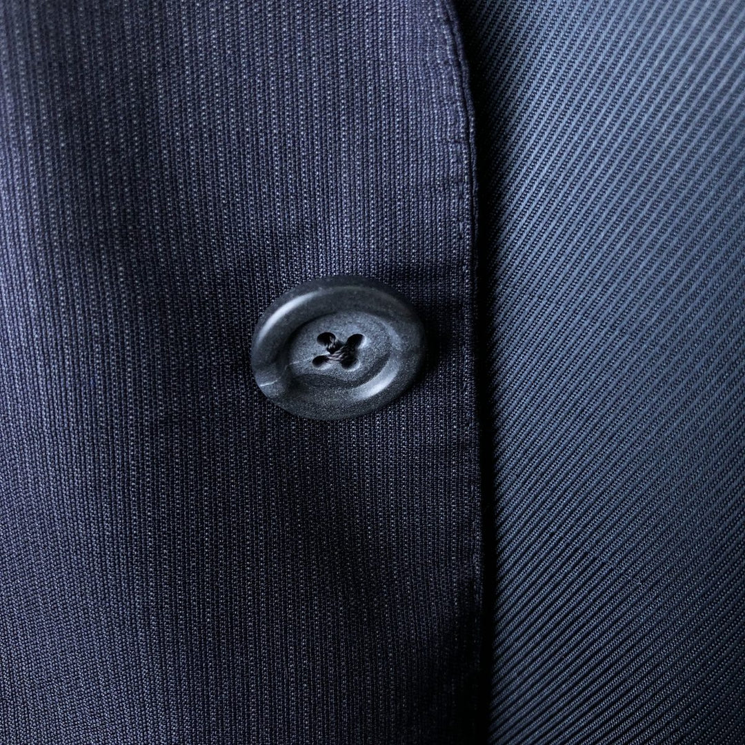 Burberry's BURBERRY LONDON Striped Pattern Wool Tailored Jacket, Men's Size L wool navy blue type Vintage Second Hand
