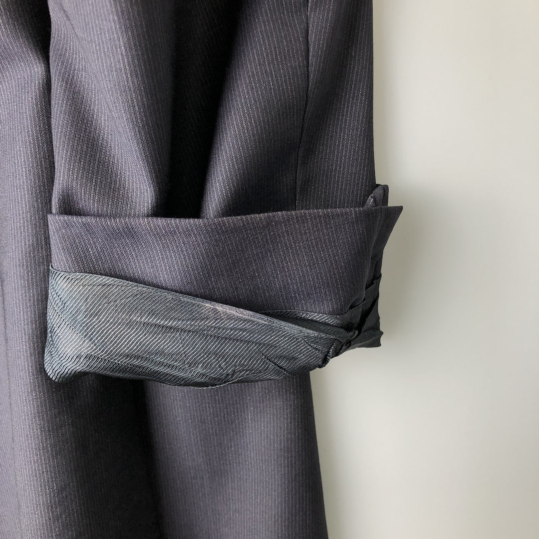 Burberry's BURBERRY LONDON Striped Pattern Wool Tailored Jacket, Men's Size L wool navy blue type Vintage Second Hand