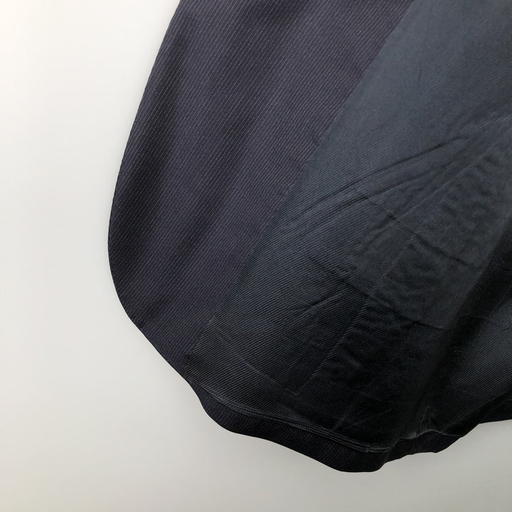 Burberry's BURBERRY LONDON Striped Pattern Wool Tailored Jacket, Men's Size L wool navy blue type Vintage Second Hand