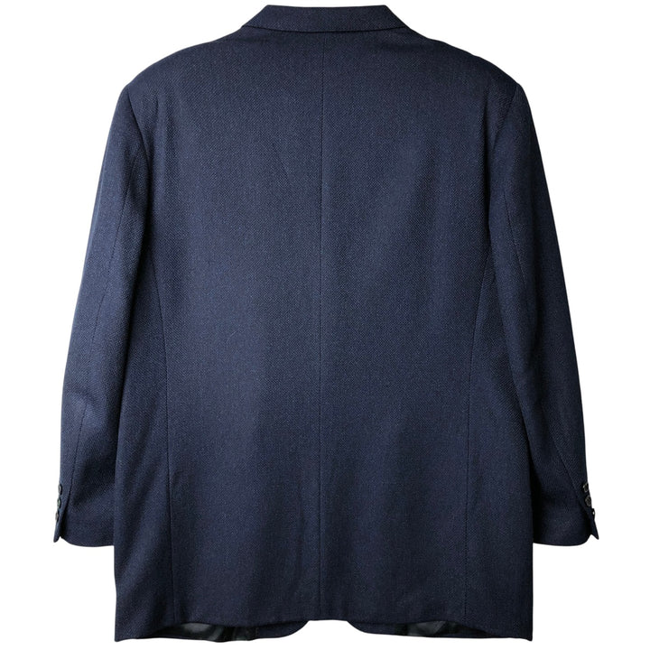 Yves Saint Laurent POUR HOMME wool tailored jacket, men's size L wool navy blue type Vintage Second Hand