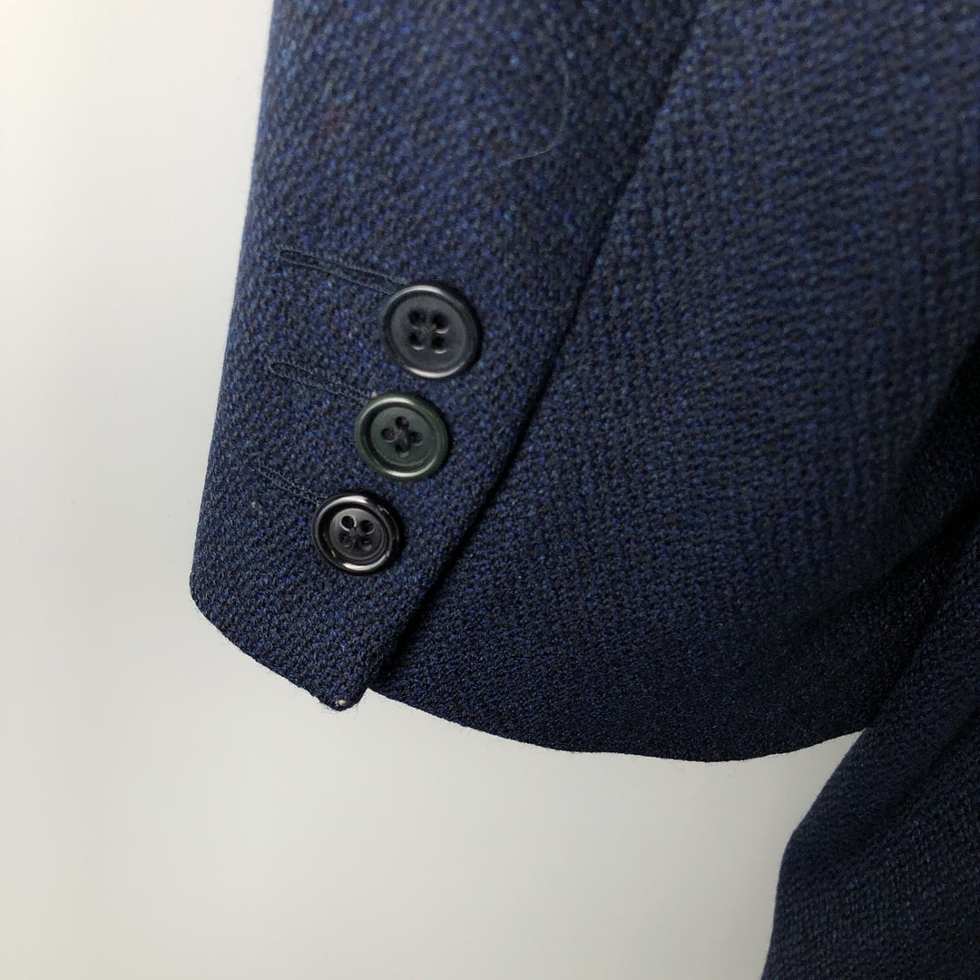 Yves Saint Laurent POUR HOMME wool tailored jacket, men's size L wool navy blue type Vintage Second Hand