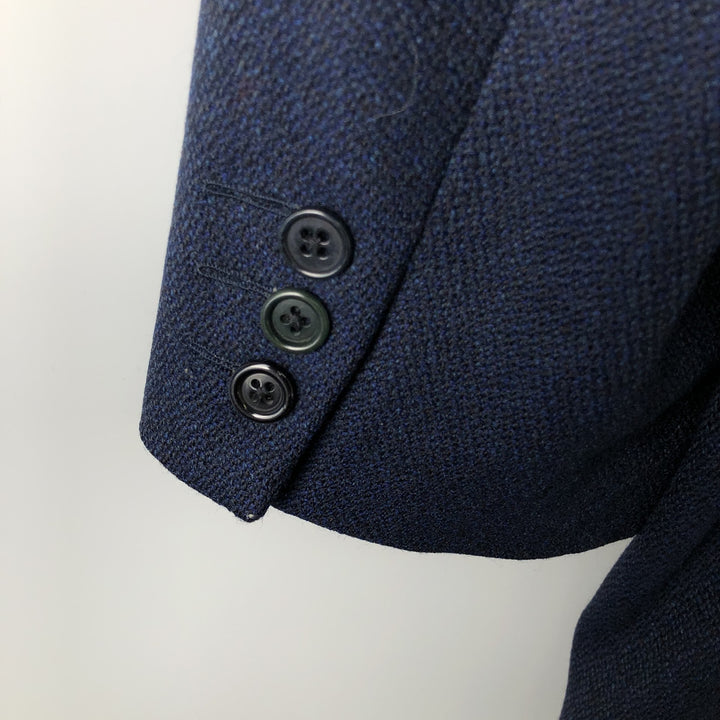Yves Saint Laurent POUR HOMME wool tailored jacket, men's size L wool navy blue type Vintage Second Hand