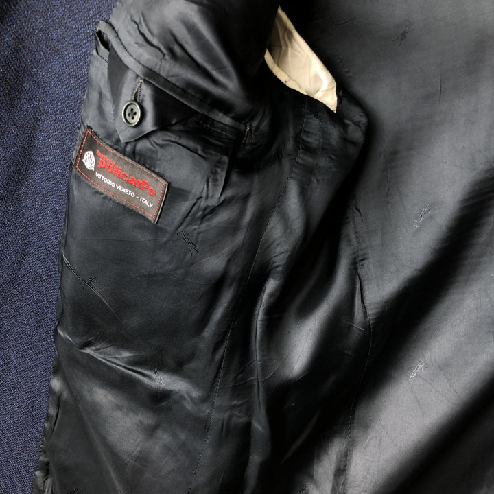 Yves Saint Laurent POUR HOMME wool tailored jacket, men's size L wool navy blue type Vintage Second Hand