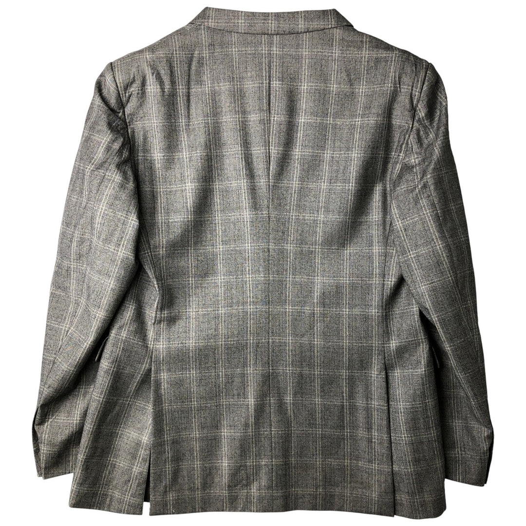 Burberry's BURBERRY LONDON Check Pattern Wool Tailored Jacket, Made in Italy, Men's Size L wool gray type Vintage Second Hand