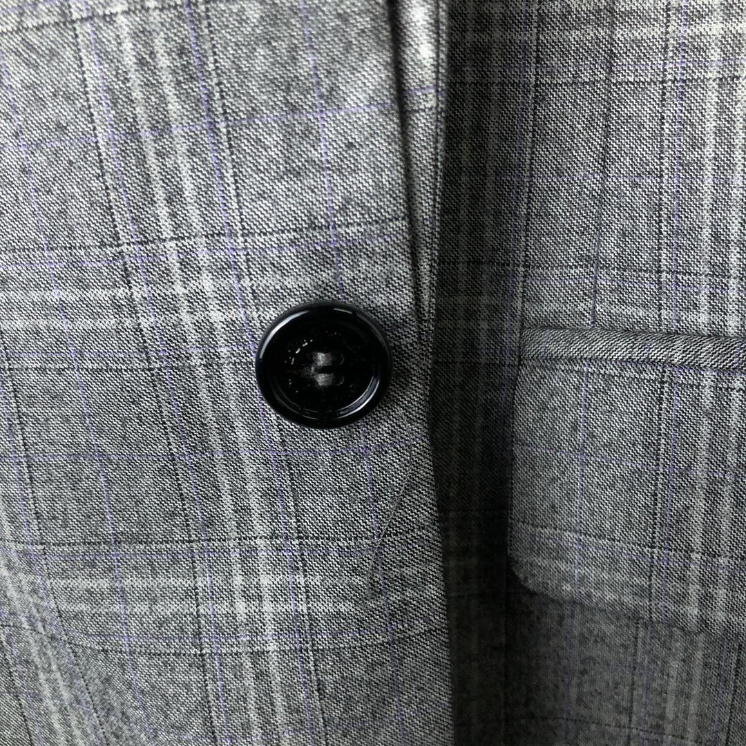Burberry's BURBERRY LONDON Check Pattern Wool Tailored Jacket, Made in Italy, Men's Size L wool gray type Vintage Second Hand