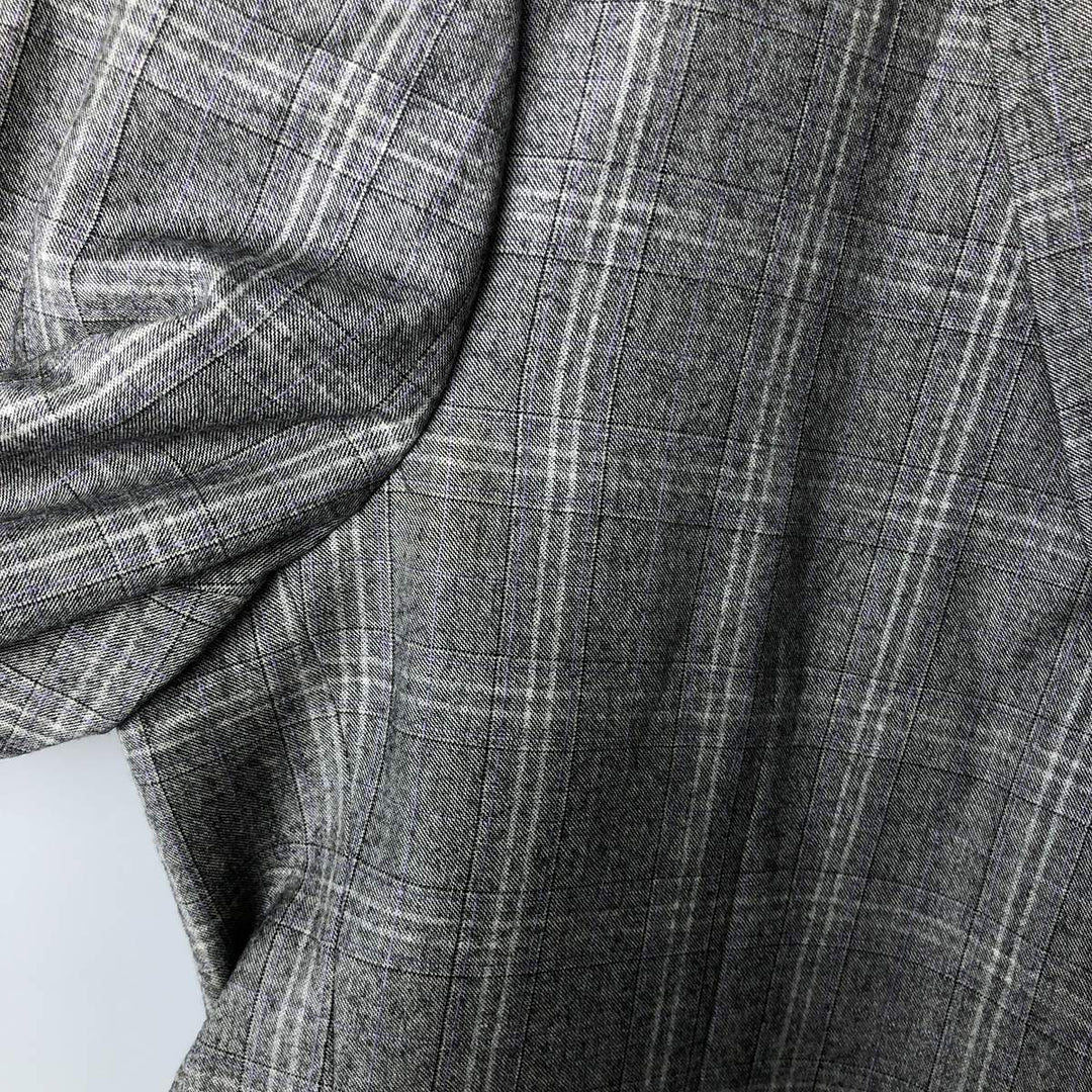 Burberry's BURBERRY LONDON Check Pattern Wool Tailored Jacket, Made in Italy, Men's Size L wool gray type Vintage Second Hand