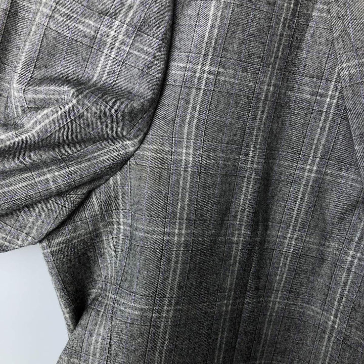 Burberry's BURBERRY LONDON Check Pattern Wool Tailored Jacket, Made in Italy, Men's Size L wool gray type Vintage Second Hand