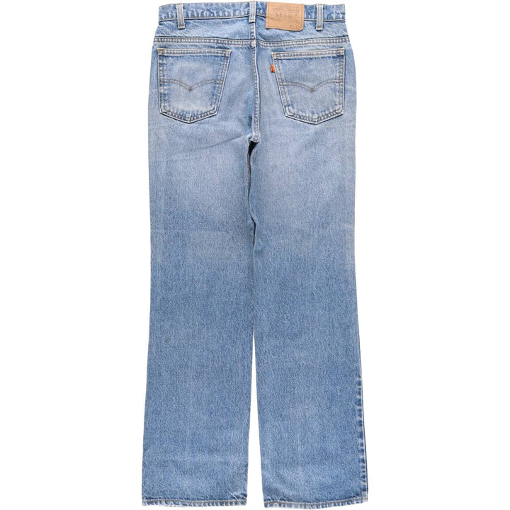 Vintage 80s-90'S Levi's 20517-0217 Orange Tab Bootcut Denim Pants, Made in USA, Men's Size W31 cotton blue type Vintage Second Hand