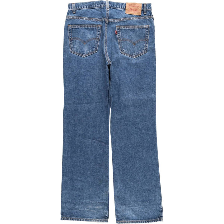 2000'S Levi's 00517-0217 Boot Cut Denim Pants, Made in USA, Men's Size 36 cotton blue type Vintage Second Hand