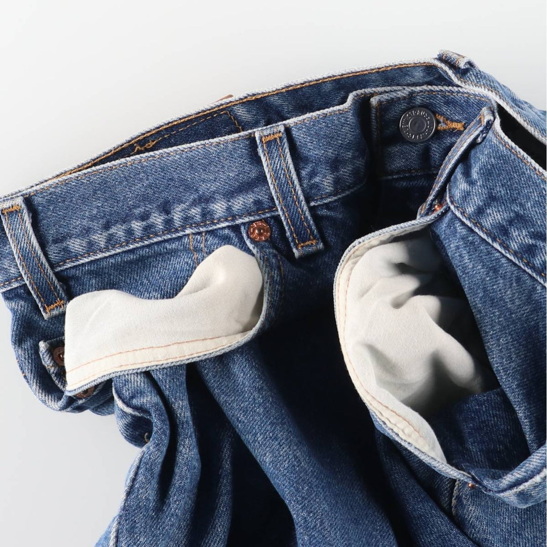 2000'S Levi's 00517-0217 Boot Cut Denim Pants, Made in USA, Men's Size 36 cotton blue type Vintage Second Hand