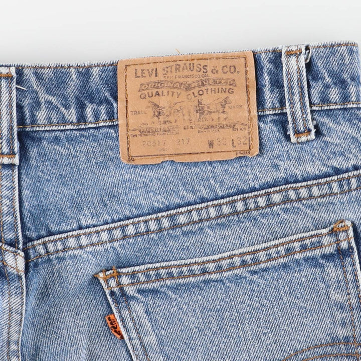 80s~90'S Levi's 20517-0217 Orange Tab Bootcut Denim Pants Made in USA Men's W32 Vintage cotton blue type Vintage Second Hand