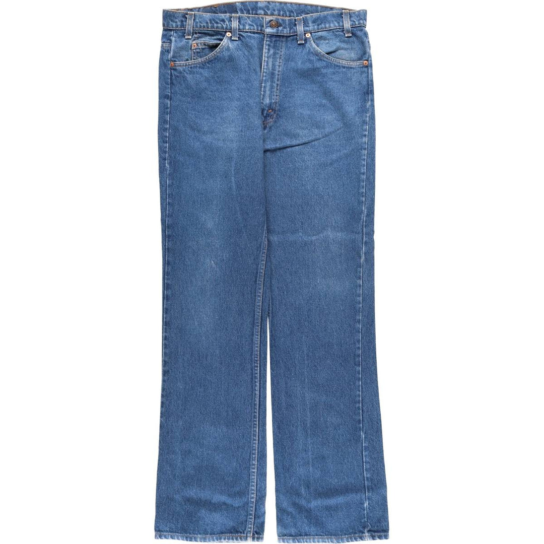 Vintage 80s-90'S Levi's 20517-0217 Orange Tab Bootcut Denim Pants, Made in USA, Men's Size 34 cotton blue type Vintage Second Hand