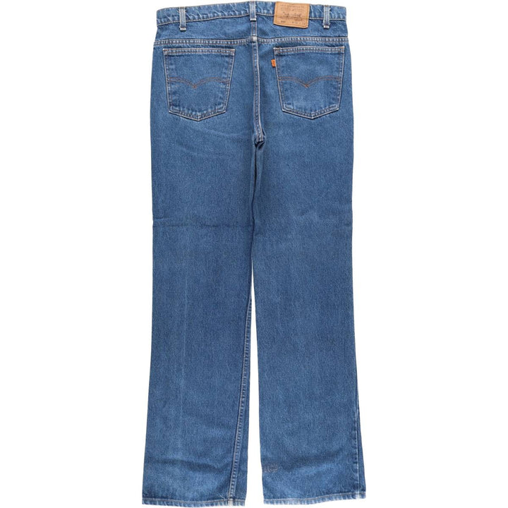 Vintage 80s-90'S Levi's 20517-0217 Orange Tab Bootcut Denim Pants, Made in USA, Men's Size 34 cotton blue type Vintage Second Hand