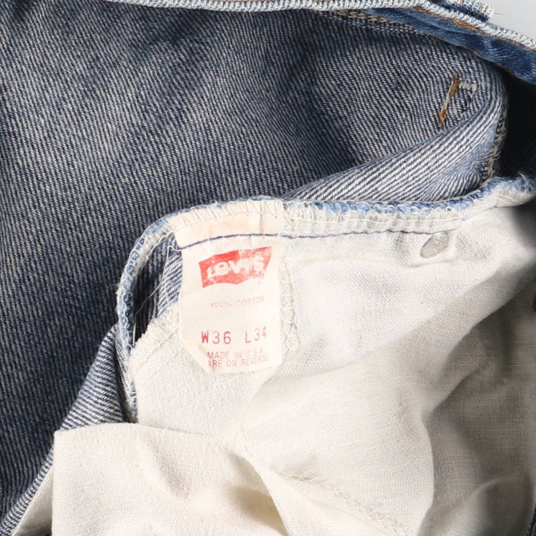 Vintage 80s-90'S Levi's 20517-0217 Orange Tab Bootcut Denim Pants, Made in USA, Men's Size 34 cotton blue type Vintage Second Hand