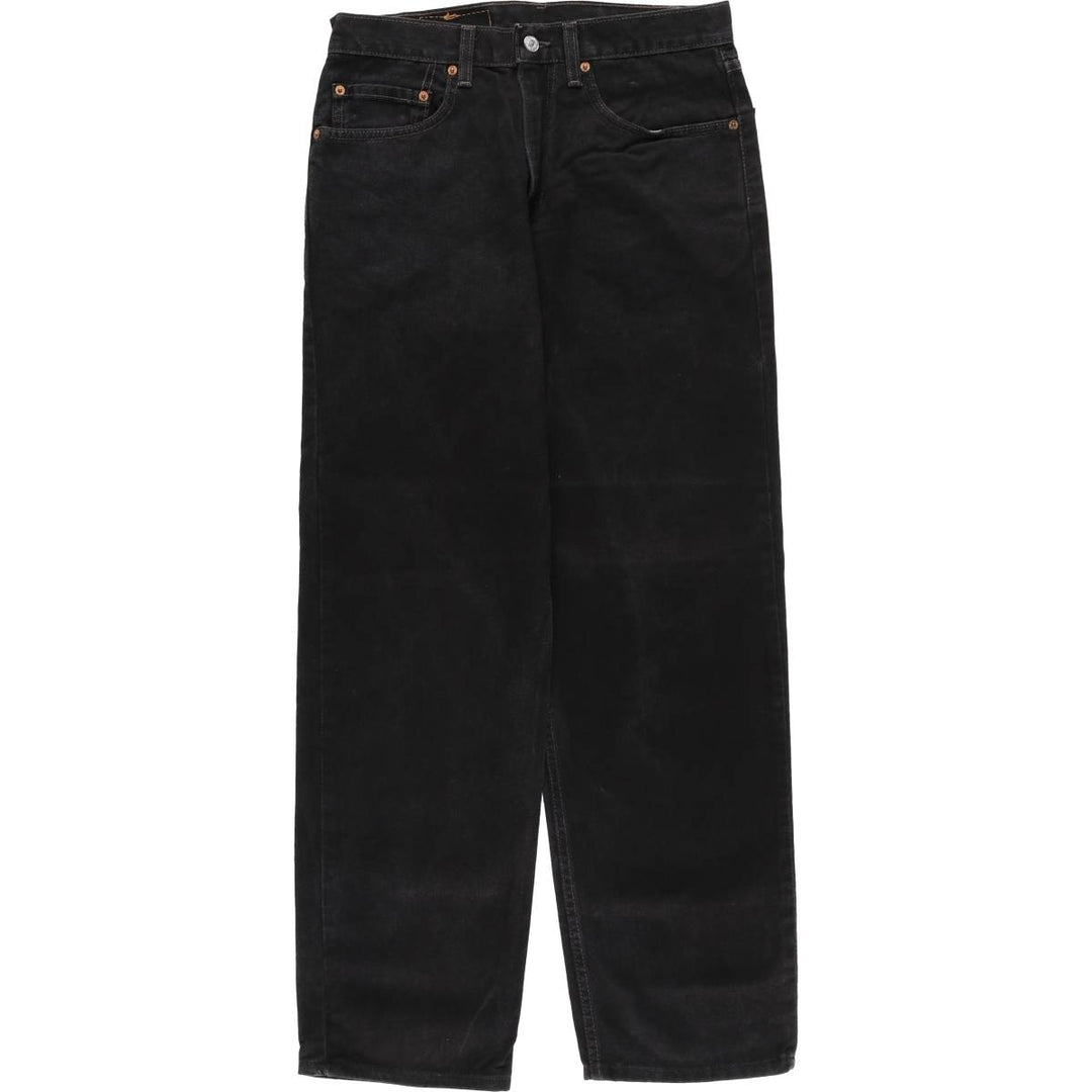 Levi's 550 Relaxed Fit Tapered Black Denim Pants, Made in the USA, Men's Size W31 cotton black type Vintage Second Hand
