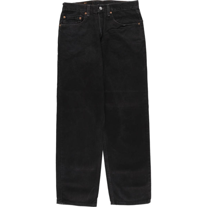 Levi's 550 Relaxed Fit Tapered Black Denim Pants, Made in the USA, Men's Size W31 cotton black type Vintage Second Hand