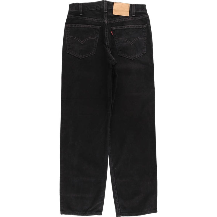Levi's 550 Relaxed Fit Tapered Black Denim Pants, Made in the USA, Men's Size W31 cotton black type Vintage Second Hand
