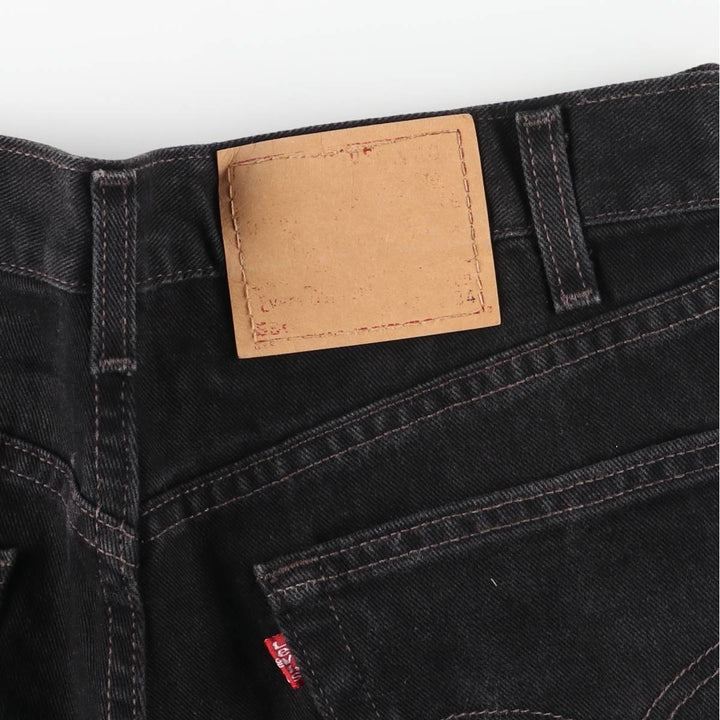 Levi's 550 Relaxed Fit Tapered Black Denim Pants, Made in the USA, Men's Size W31 cotton black type Vintage Second Hand
