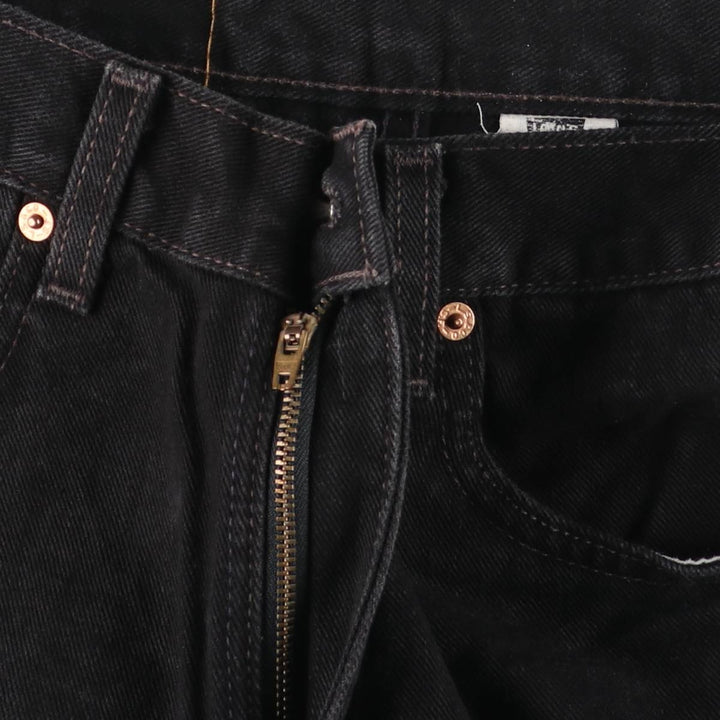 Levi's 550 Relaxed Fit Tapered Black Denim Pants, Made in the USA, Men's Size W31 cotton black type Vintage Second Hand