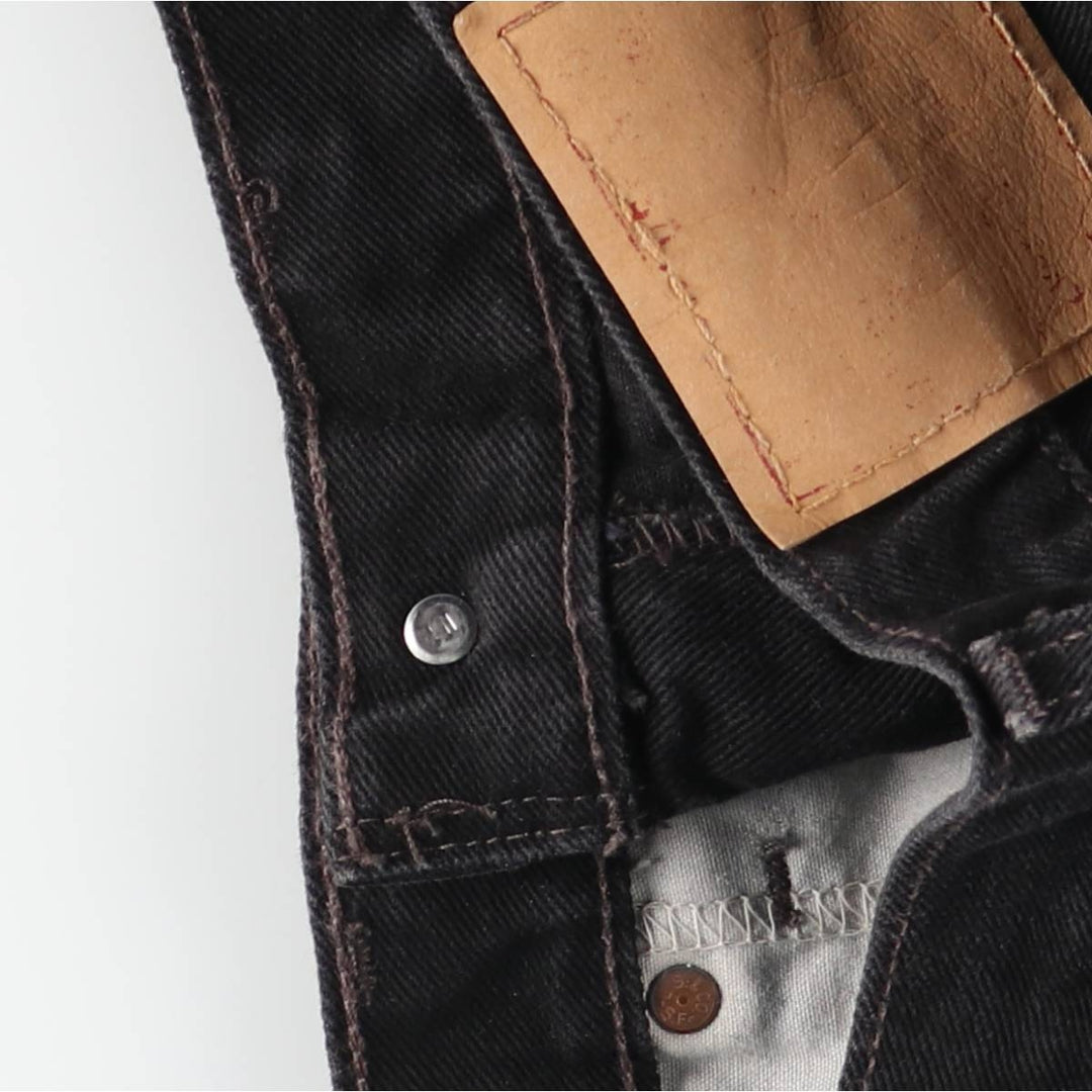 Levi's 550 Relaxed Fit Tapered Black Denim Pants, Made in the USA, Men's Size W31 cotton black type Vintage Second Hand
