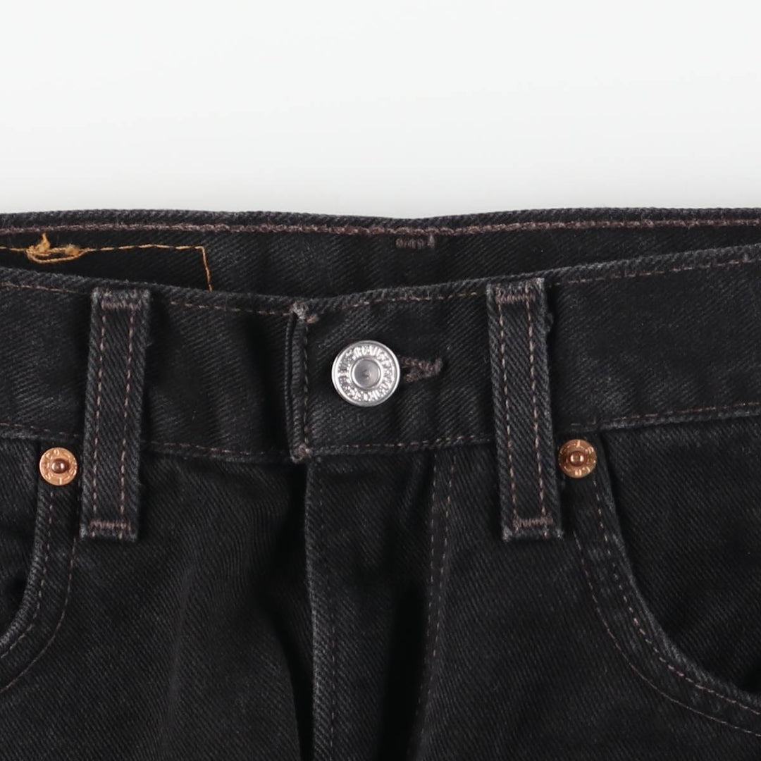 Levi's 550 Relaxed Fit Tapered Black Denim Pants, Made in the USA, Men's Size W31 cotton black type Vintage Second Hand