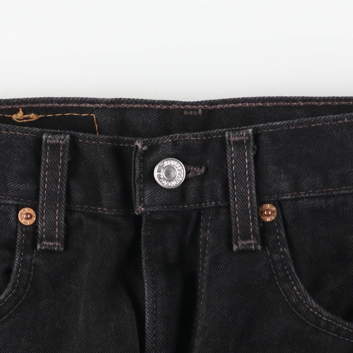 Levi's 550 Relaxed Fit Tapered Black Denim Pants, Made in the USA, Men's Size W31 cotton black type Vintage Second Hand